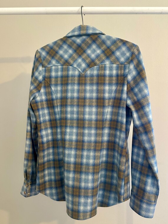 Flattering Pendleton wool button-up Western shirt… - image 3