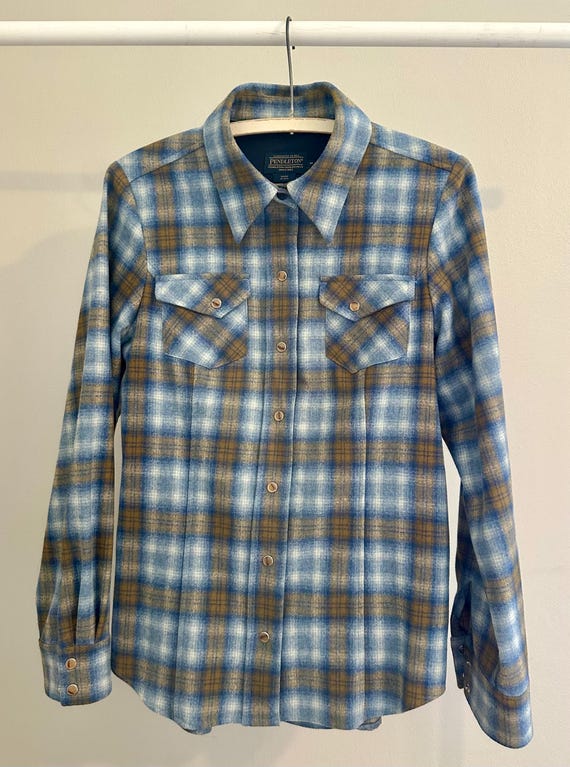 Flattering Pendleton wool button-up Western shirt… - image 2