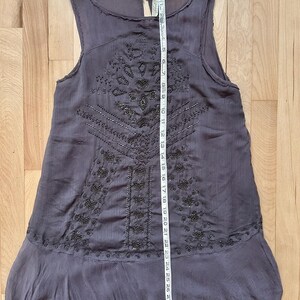 Free People Beaded Chiffon Slipdress, dark mauve Size S/P image 5