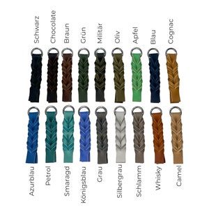 Halsband Bailey in verschiedenen Breiten und Farben teilgeflochten aus Fettleder Bild 5