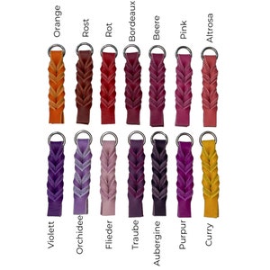 Halsband Luna in verschiedenen Breiten und Farben ganz geflochten aus Fettleder Bild 6