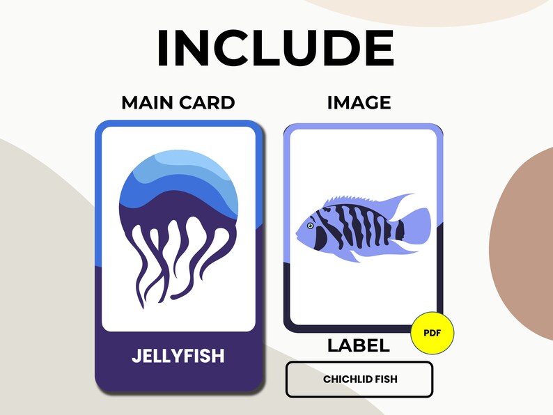 20 Cute Fish Flashcards, Fish Flashcards Printable, Multiple Design ...