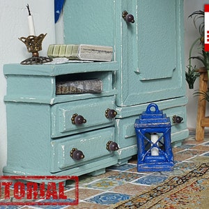 Detailed tutorial for making a nightstand for a dollhouse with your own hands