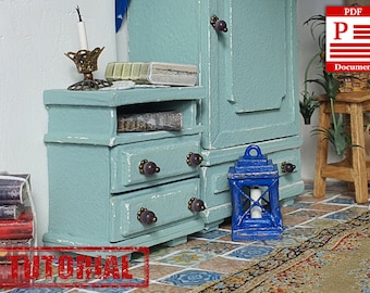 Detailed tutorial for making a nightstand for a dollhouse with your own hands