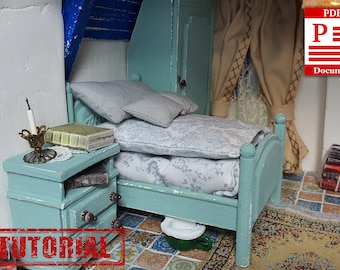 Detailed tutorial for making a bed for a dollhouse with your own hands