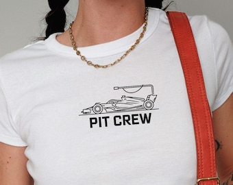 Racing Women's Baby Tee Race Car Baby Tee Design Retro Car Enthusiast Shirt Gift for Racing Lovers Funny Tee, Gift for Teen, Race Lover Gift