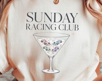 Sunday Racing Club Comfort Colors Tee, Vintage Race Day Shirt, Martini Racing Graphic Tee, Motorsport Graphic Shirt, Race Weekend Tee