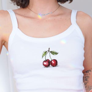 Cherry Baby Tee: Y2K Coquette Cropped Tank Top