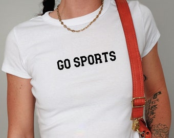 T-shirt graphique pour fan de football Go Sports, t-shirt années 90 t-shirt girly pop de l'an 2000