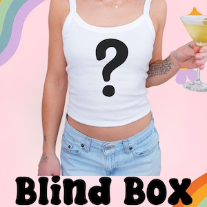 Mystery Blind Box Baby Tank, Surprise Graphic Crop Top, Random Cute Baby Tee, Trendy Y2K Mystery Shirt Gift, Aesthetic Surprise Shirt