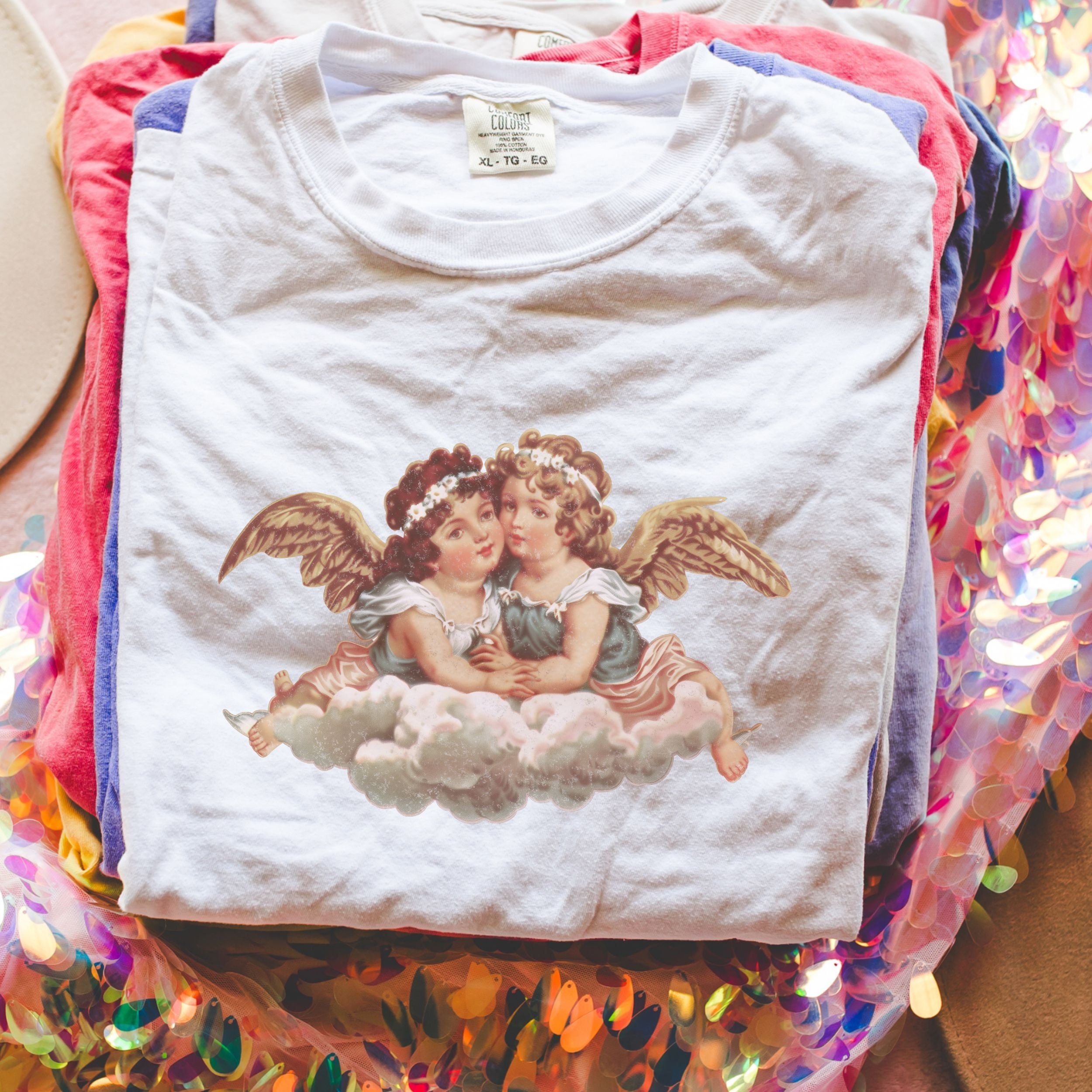Vintage Angel Tee Coquette Aesthetic, Dollette, Angel Core