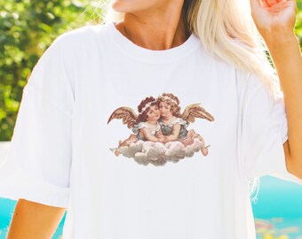 Vintage Angel Tee Coquette Aesthetic, Dollette, Angel Core
