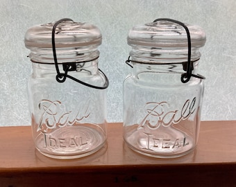 Ball Ideal round pint jar (1923-1933, new silicone seal), available separately or as a set