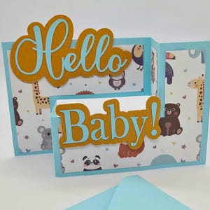 Baby kaart dierentuin diertjes