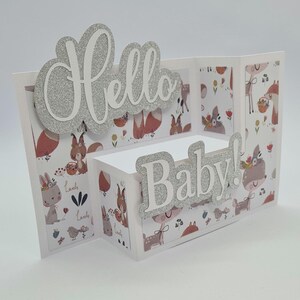Baby kaart bosdiertjes
