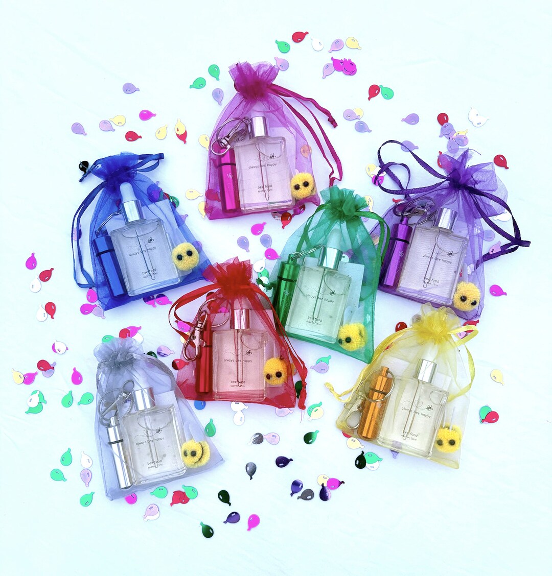 Bee Rescue Kit: ‘always Bee Happy’ Keyring With Syrup, Dropper Bottle ...