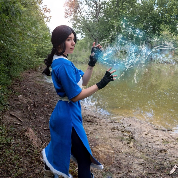 Water Bender Anime Cosplay Set Costume