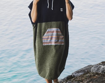 Surfponcho Tiki van biologisch badstof