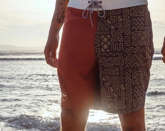 Rusty Ethno Boardshort - recycled