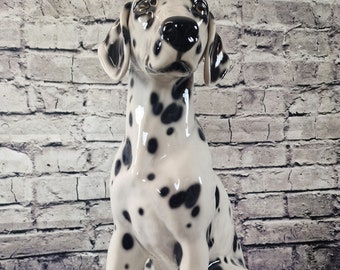 Dalmatian black and white artistic ceramic figure 58cm New
