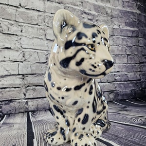 Snow Panther Baby Artistic Ceramic Figure approx. 46cm New