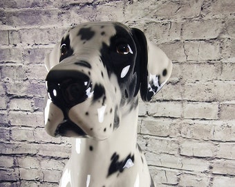 Duitse Dog gevlekt artistiek keramisch figuur 92 cm Nieuw