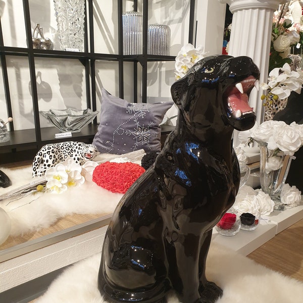 Figura ceramica artistica pantera 62 cm nuevo