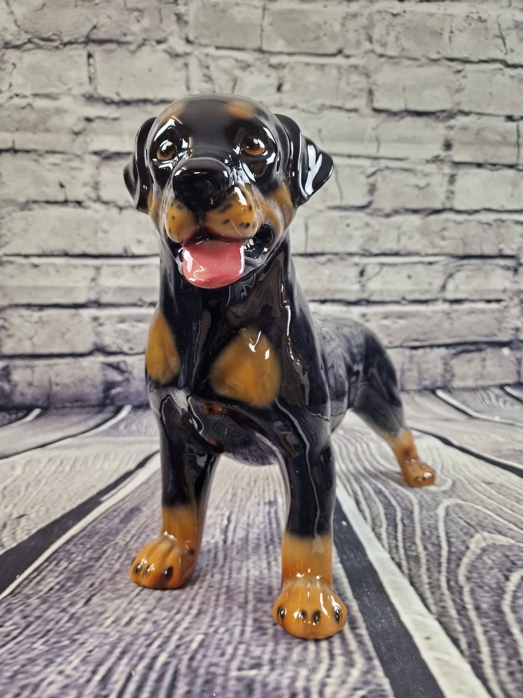 Rottweiler Artistic Ceramic Figure Approx. 36 X 31 Cm New - Etsy
