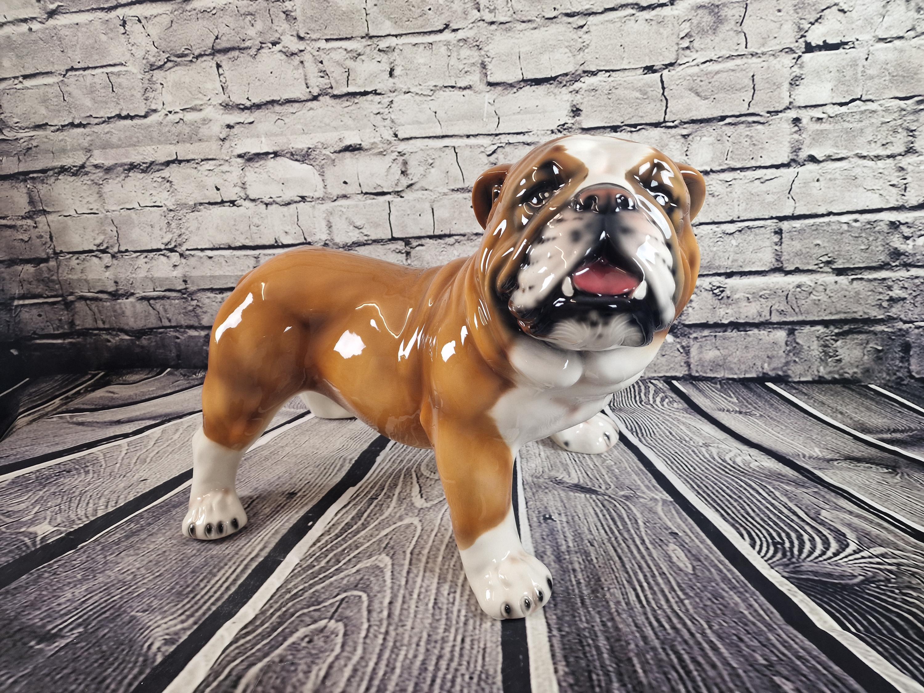 English Bulldog Artistic Ceramic Figure 60 X 46 Cm New - Etsy