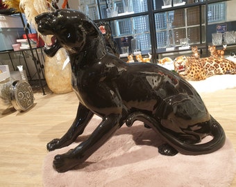 Black Panther Artistic Ceramic Figure 82 x 64 cm New