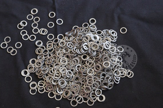 Loose Ring Mild Steel Loose Solid Flat Chainmail Rings Solid Flat Rings / 8  mm