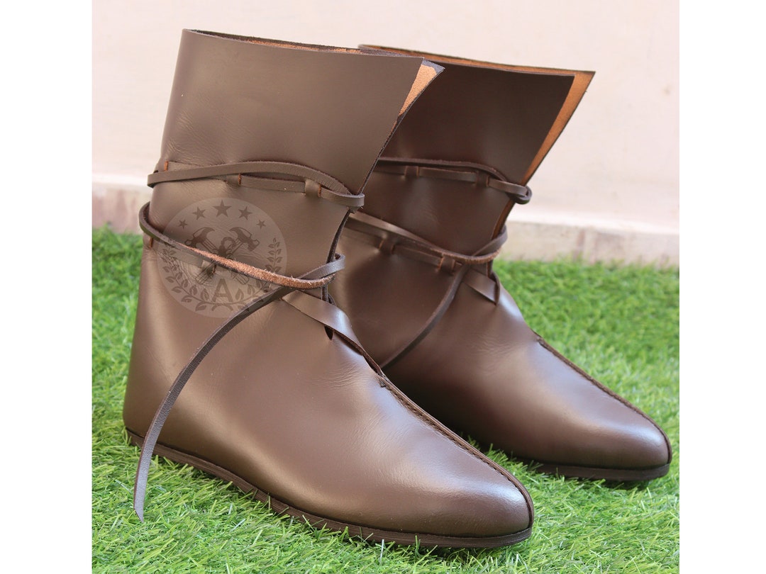 Oseberg Viking Boots Medieval Leather Boots Handmade Shoes Shoes for