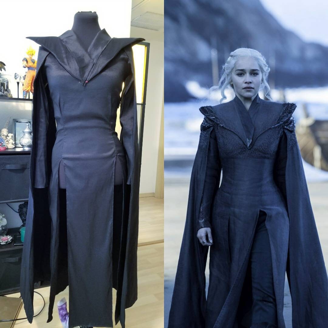 Daenerys Targaryen Cloak Ladies Medieval Grey Cape