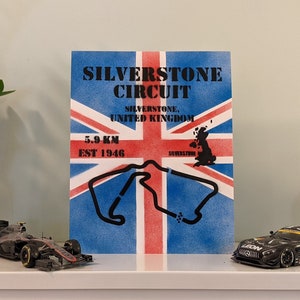 11x14 Silverstone Circuit Formula 1 Racetrack Poster, Wall Decor