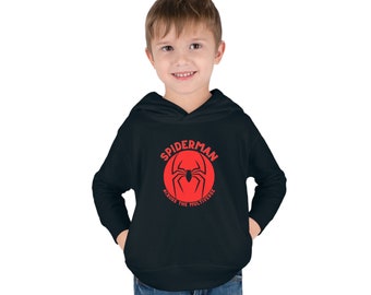 Sudadera con capucha de forro polar para niño pequeño Spiderman Across the side-verse