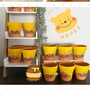 Hunny Pot Centerpieces baby shower decor Winnie the pooh