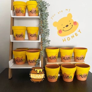 MEMOVAN 16pcs Classic The Pooh Centerpieces for Baby Shower Decorations  Winnie Centerpieces Sticks Oh Baby Winnie Table Toppers for Winnie Birthday