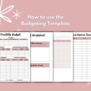 Printable Budget Worksheet Bundle - Etsy