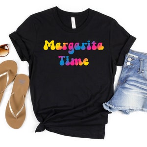 Margarita Tijd Gekleurd | Margarita-shirt | Margarita Minnaar | Grappig Margarita-shirt | Grappig drinkshirt | Tequila-shirt | Cinco de Mayo