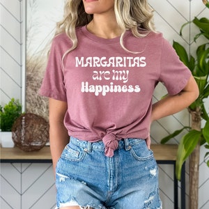 Margarita&#39;s zijn mijn geluk | Margarita-shirt | Margarita Minnaar | Grappig overhemd | Grappig drinkshirt | Tequila-shirt | Cinco de Mayo