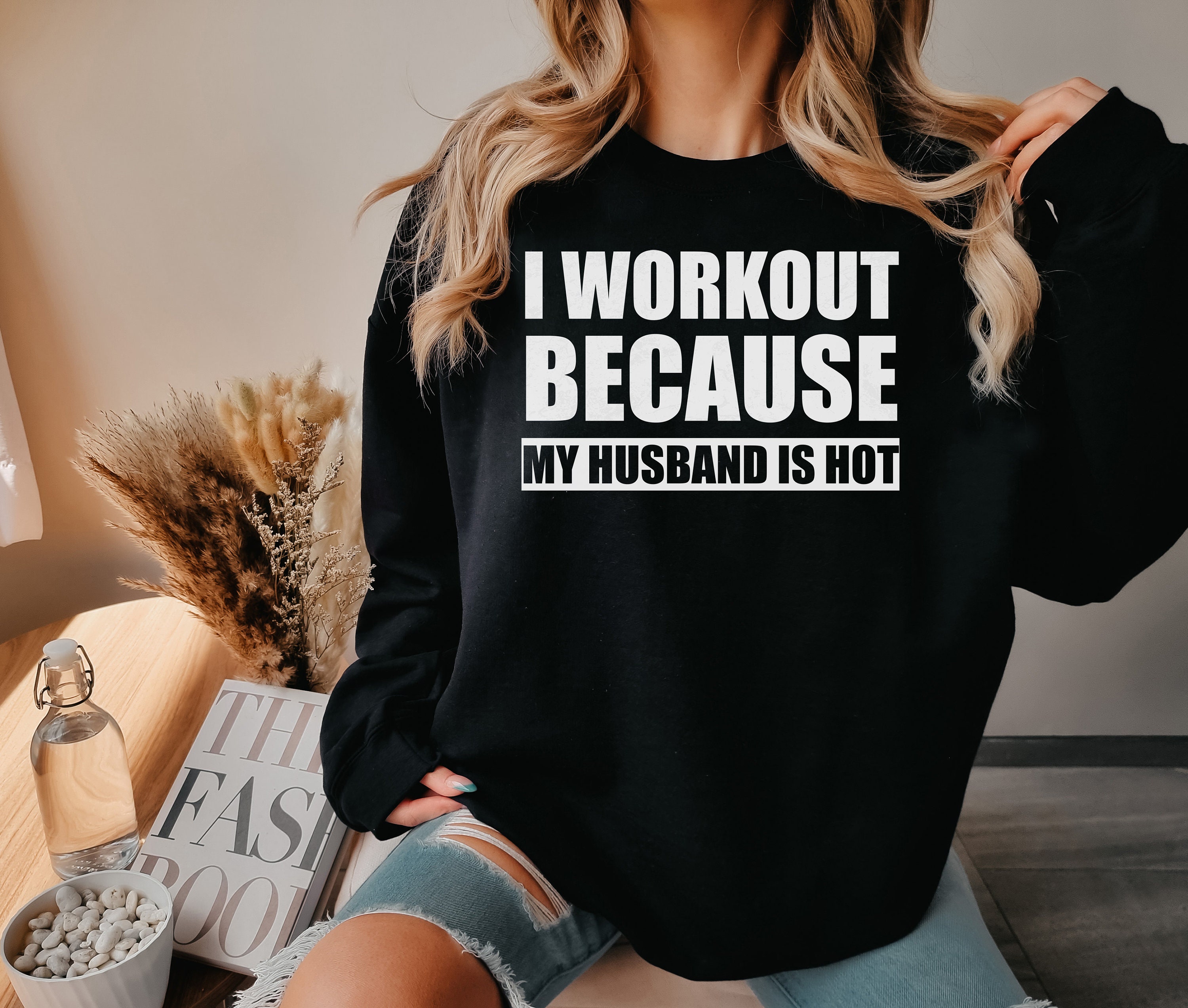 I Workout Because My Wife Is Hot Funny Gym Quotes Tshirt Gifts For Husband  Bodybuilder Gift Shirt Men Classic Hoodie - TourBandTees