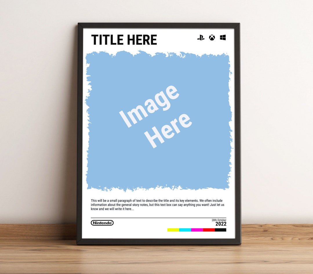 Choose Your Game Minimalist Poster Memorabilia Gift Custom Personalised