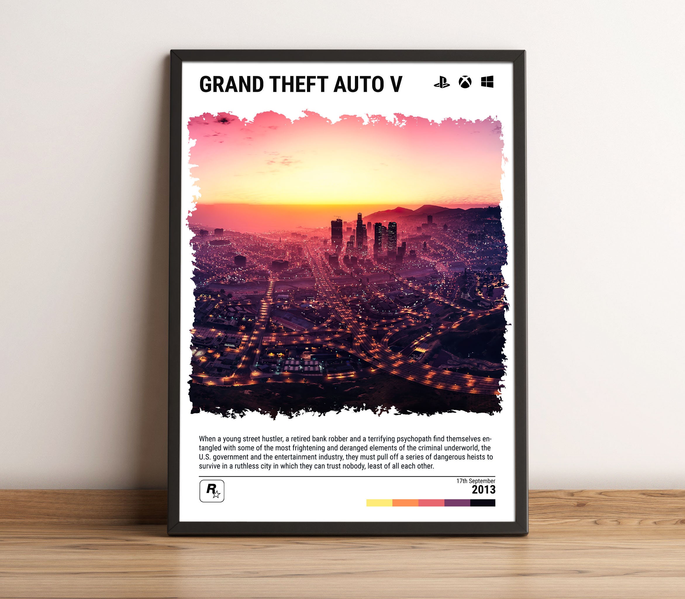 Grand Theft Auto 5 Los Santos County Map 18x28 (45cm/70cm) Poster