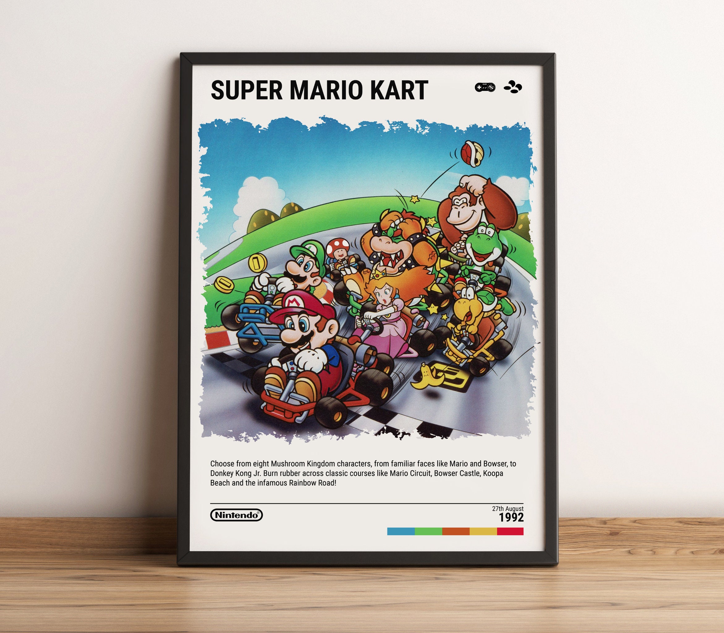 Super Mario Kart Super Nintendo SNES Premium POSTER MADE IN USA - NVG098