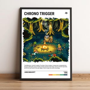 Chrono Trigger (1995) Poster - Video Game Wall Art Print / Home Decor - Gaming Gift - A5-A4-A3-A2-A1 Unframed Canvas Print for Frame