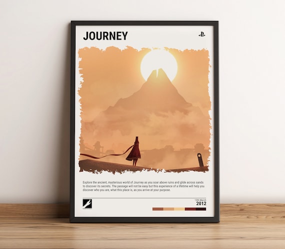 Journey (2012) Indie Game Poster - Video Game Wall Art Print