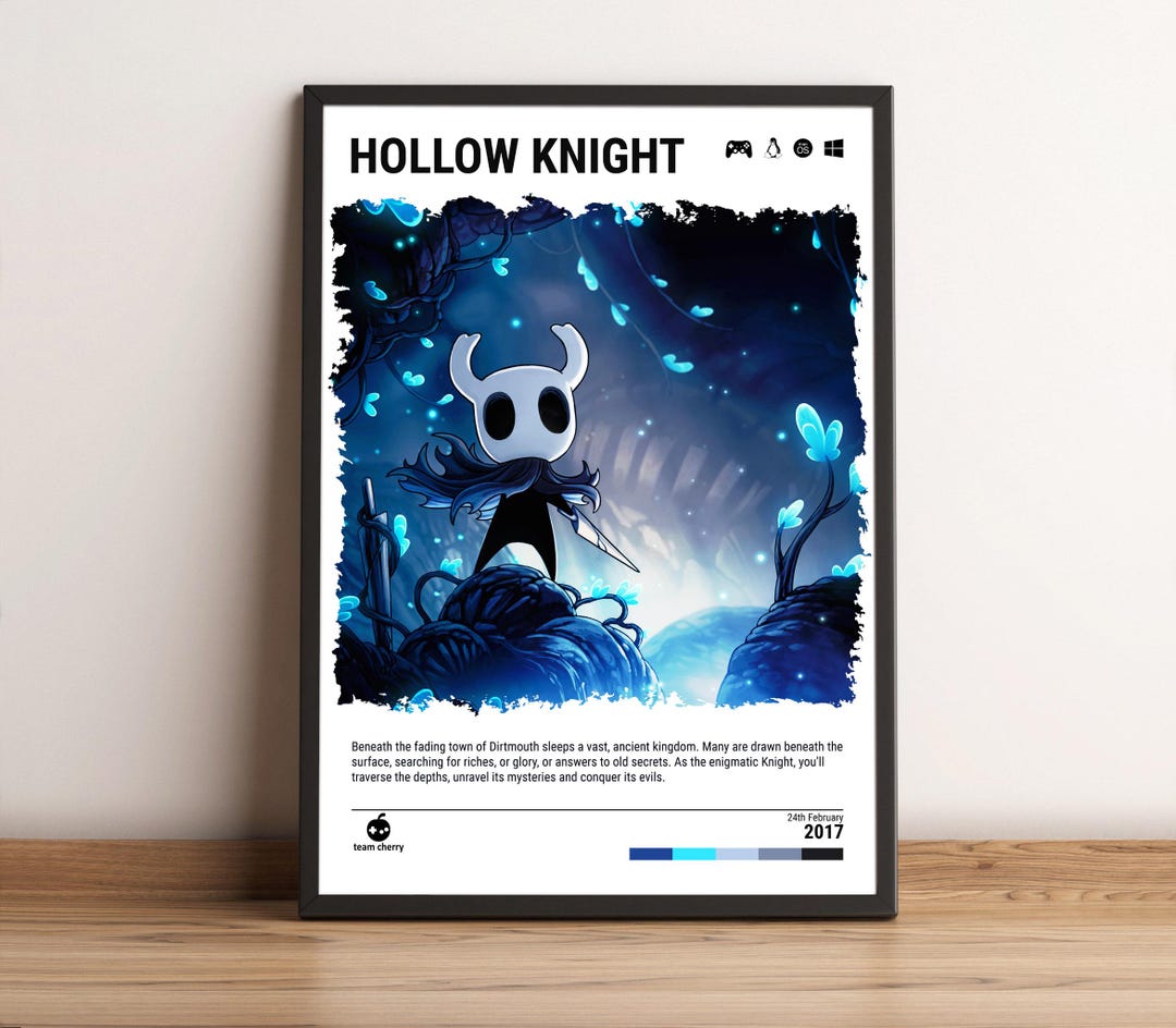 Hollow Knight (2017) Poster - Video Game Wall Art Print - Indie Gaming ...