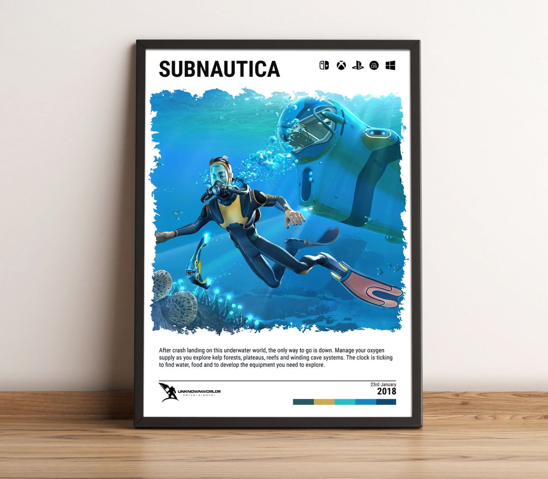 Subnautica 2014 Poster Video Game Wall Art Print Gaming Gift A5A4A3