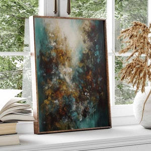Abstract Art with Acrylic - Natural Tones - Abstract Art - Poster Premium AP3051 - Wall Picture Wall Pictures