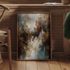 Abstract Art with Acrylic - Natural Tones - Abstract Art - Poster Premium AP3056 - Wall Picture Wall Pictures
